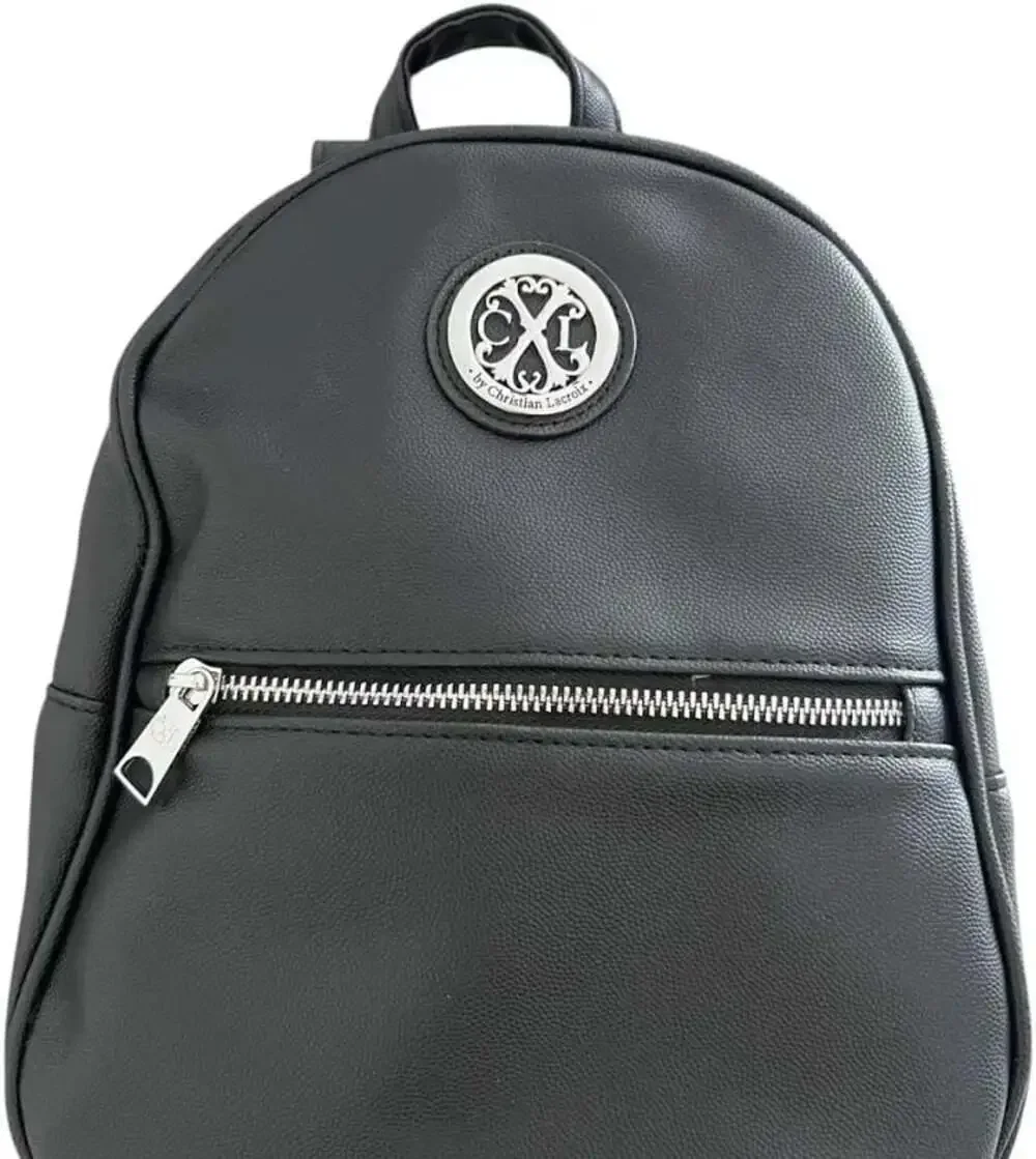 CXL by Christian Lacroix Black Faux Leather Backpack